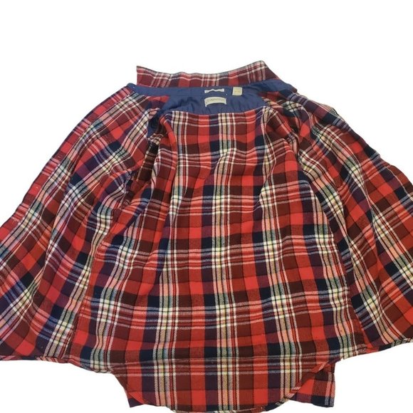 Vintage 90s‎ Mens Large Tall Red Plaid Flannel Shirt Jacket Shaket Button Up - Picture 6 of 8